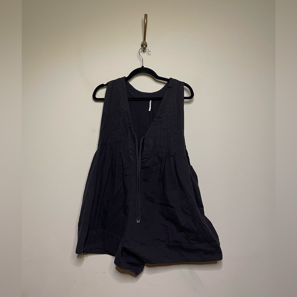 Free People Webster Romper in Black Wash - Picture 6 of 10